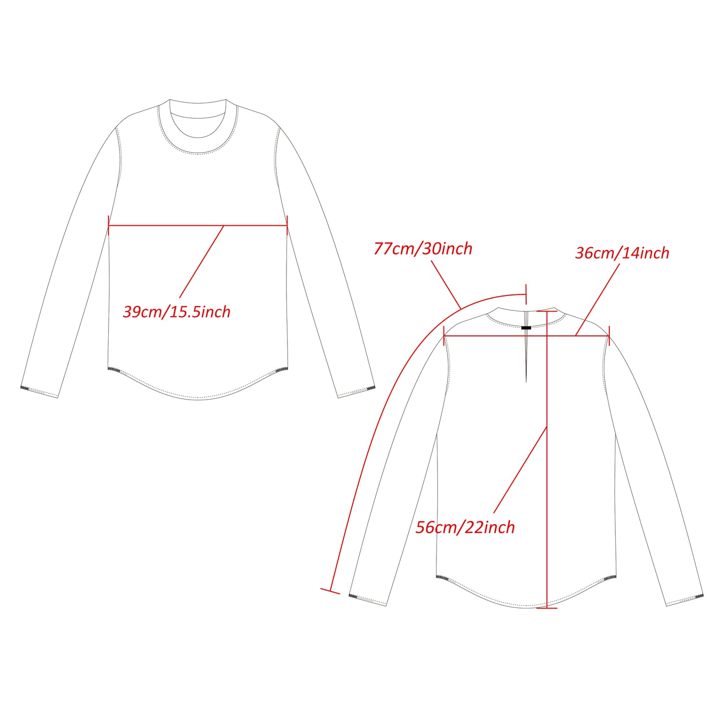 Sheer Rib Crew neck Long-Sleeved T/Black