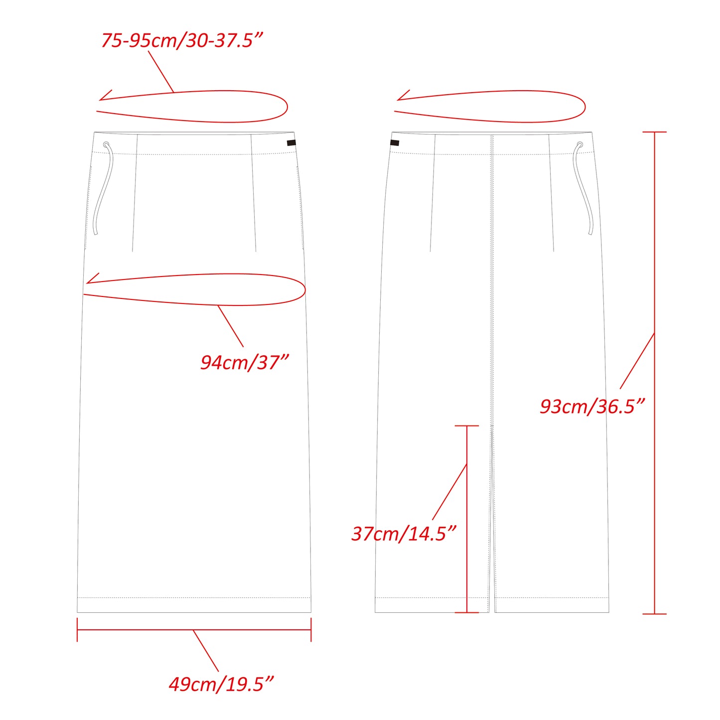 Linen Rayon Pinstripes Skirt/Ecru(White Pins)