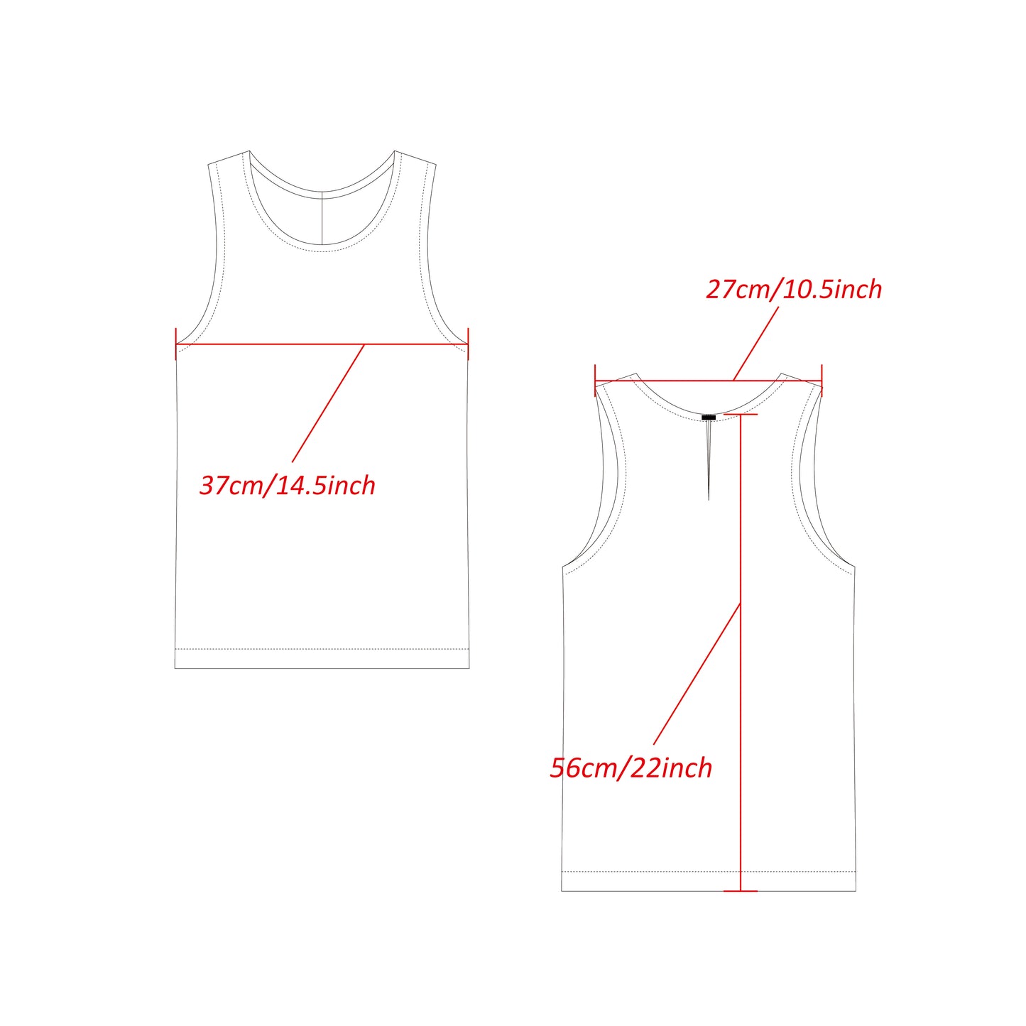 Premium Cotton Tank-Top/Red