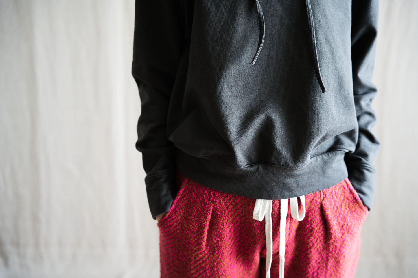 シルキーコットンフーディ/Silky Cotton Hoodie/Khaki Gray