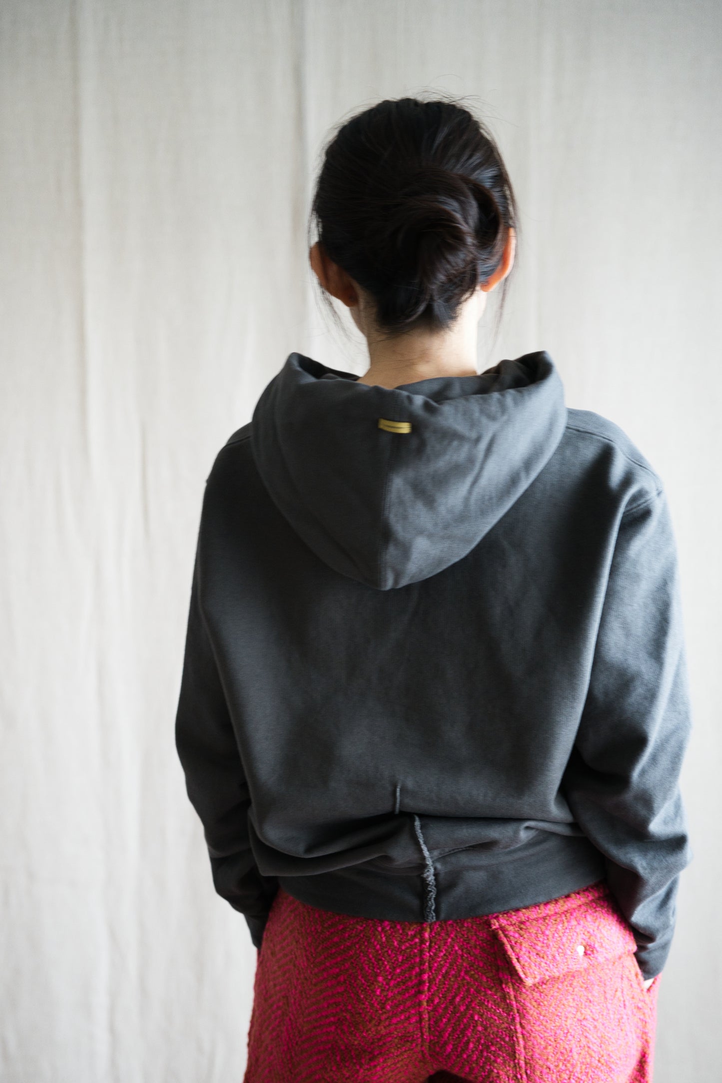 シルキーコットンフーディ/Silky Cotton Hoodie/Khaki Gray