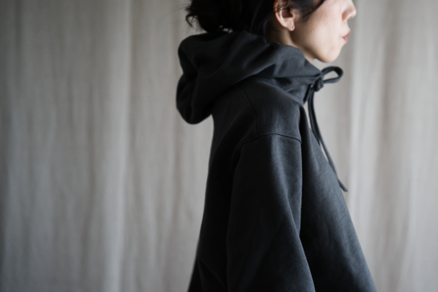 シルキーコットンフーディ/Silky Cotton Hoodie/Khaki Gray
