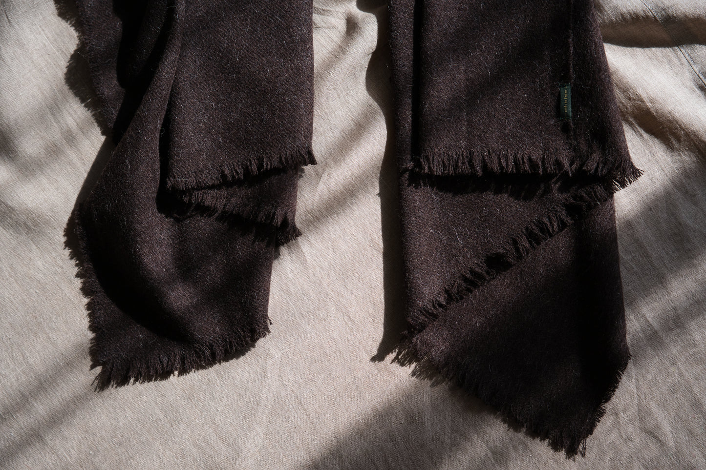 Wool Alpaca Stole/Mottled Brown