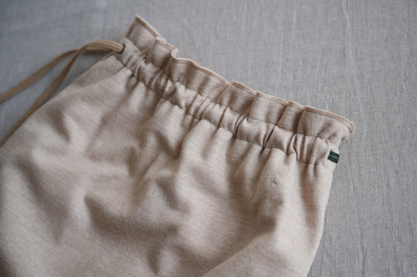 縮絨ウールストレートスカート/Milled Wool Straight Skirt/Heather Beige