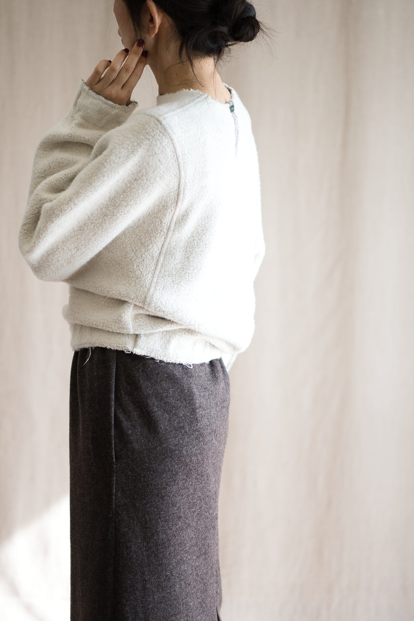 ヴィンテージ起毛トップス/Vintage Raised Top/Off white