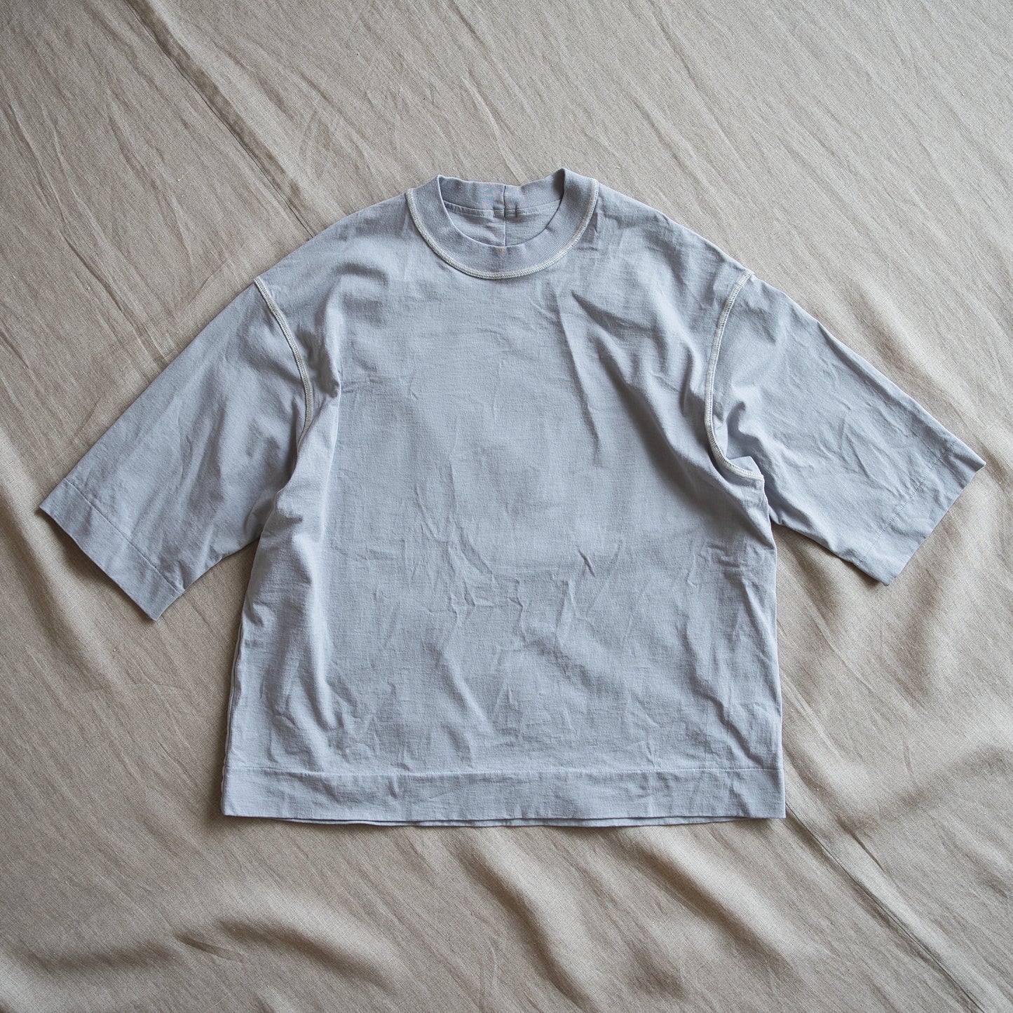 オーガニックコットンリムTシャツ / Organic Cotton Rim T-shirt / Ash Gray