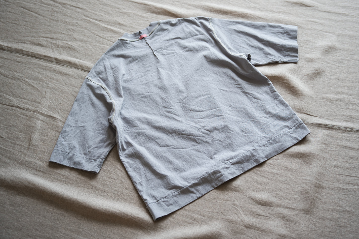 オーガニックコットンリムTシャツ / Organic Cotton Rim T-shirt / Ash Gray
