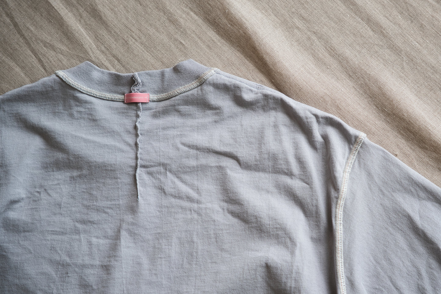 オーガニックコットンリムTシャツ / Organic Cotton Rim T-shirt / Ash Gray