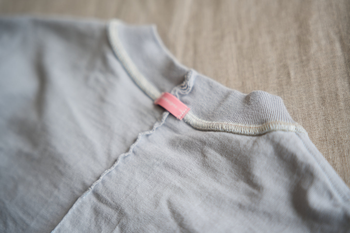 オーガニックコットンリムTシャツ / Organic Cotton Rim T-shirt / Ash Gray
