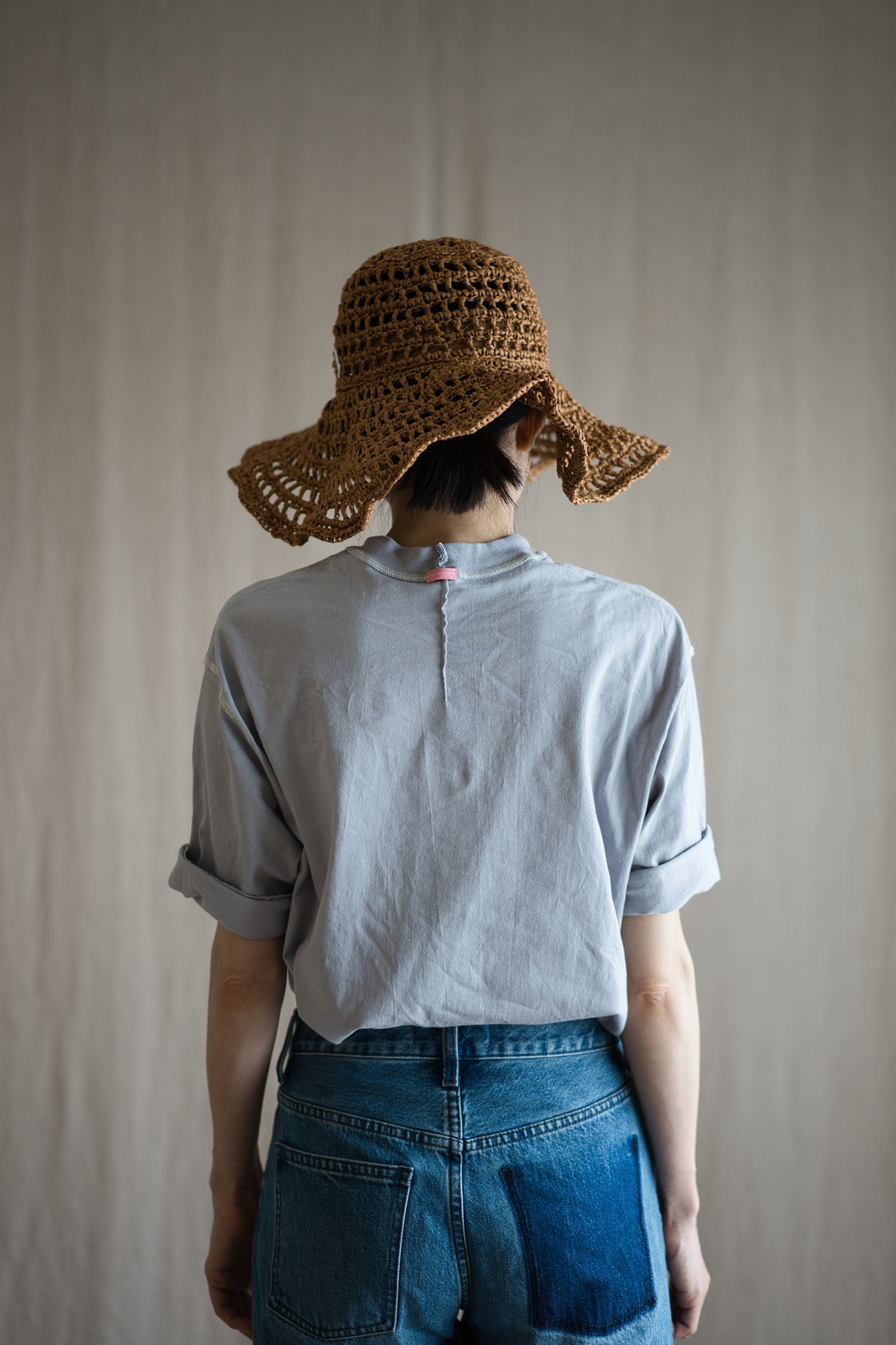 オーガニックコットンリムTシャツ / Organic Cotton Rim T-shirt / Ash Gray