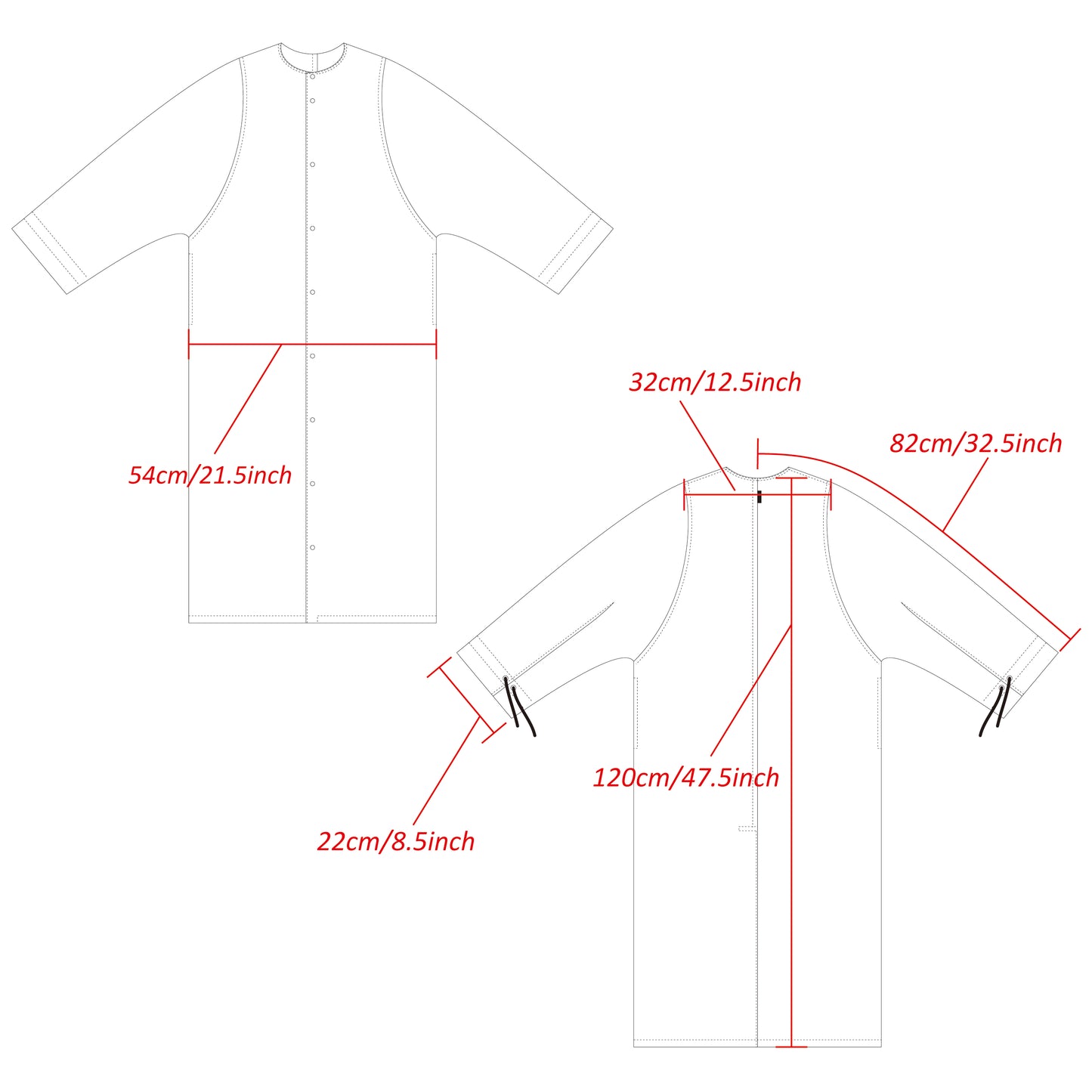 ギャザースリーブドレスコート/Gathered Sleeve Dress Coat/Midnight Navy