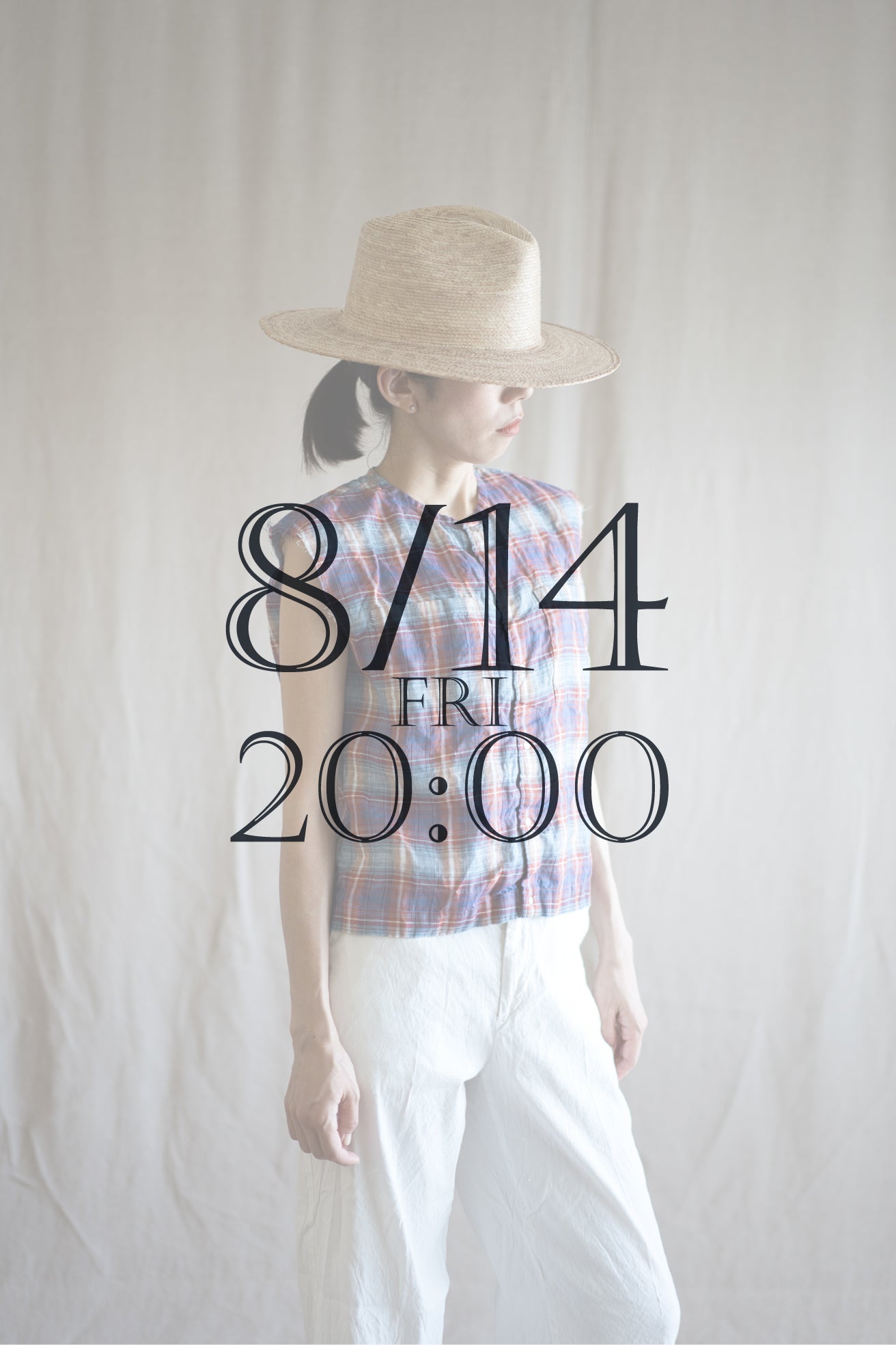 Normandy Linen Sleeveless Top/Multi Checkered
