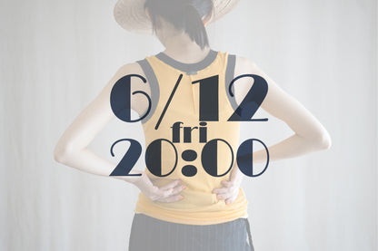 Sheer Rib RInger Tank-Top/Orange(Navy)
