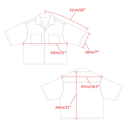 Oxford Linen Half-sleeved Shirt/Ecru