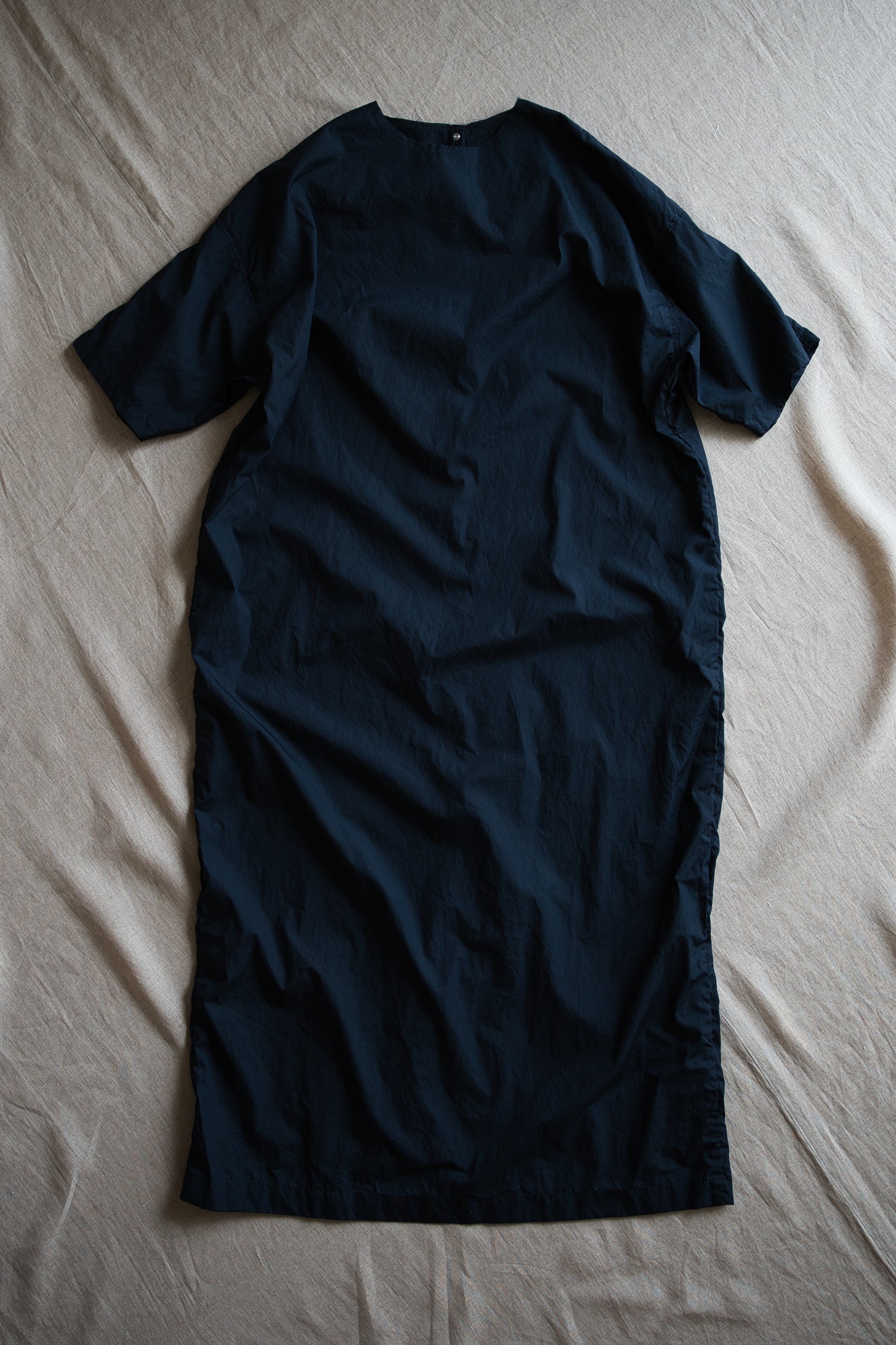 100番手タイプライターワンピース/Superfine cotton dress/Night Navy
