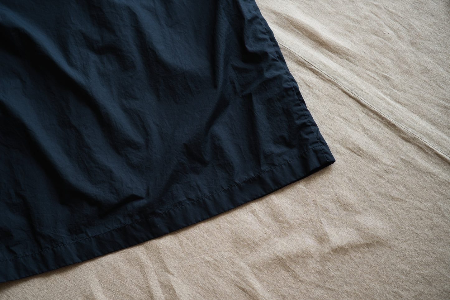 100番手タイプライターワンピース/Superfine cotton dress/Night Navy