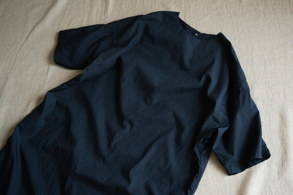 100番手タイプライターワンピース/Superfine cotton dress/Night Navy