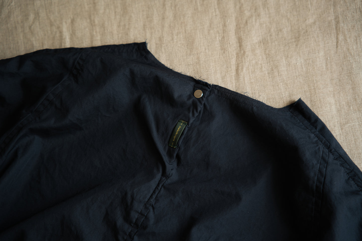 100番手タイプライターワンピース/Superfine cotton dress/Night Navy