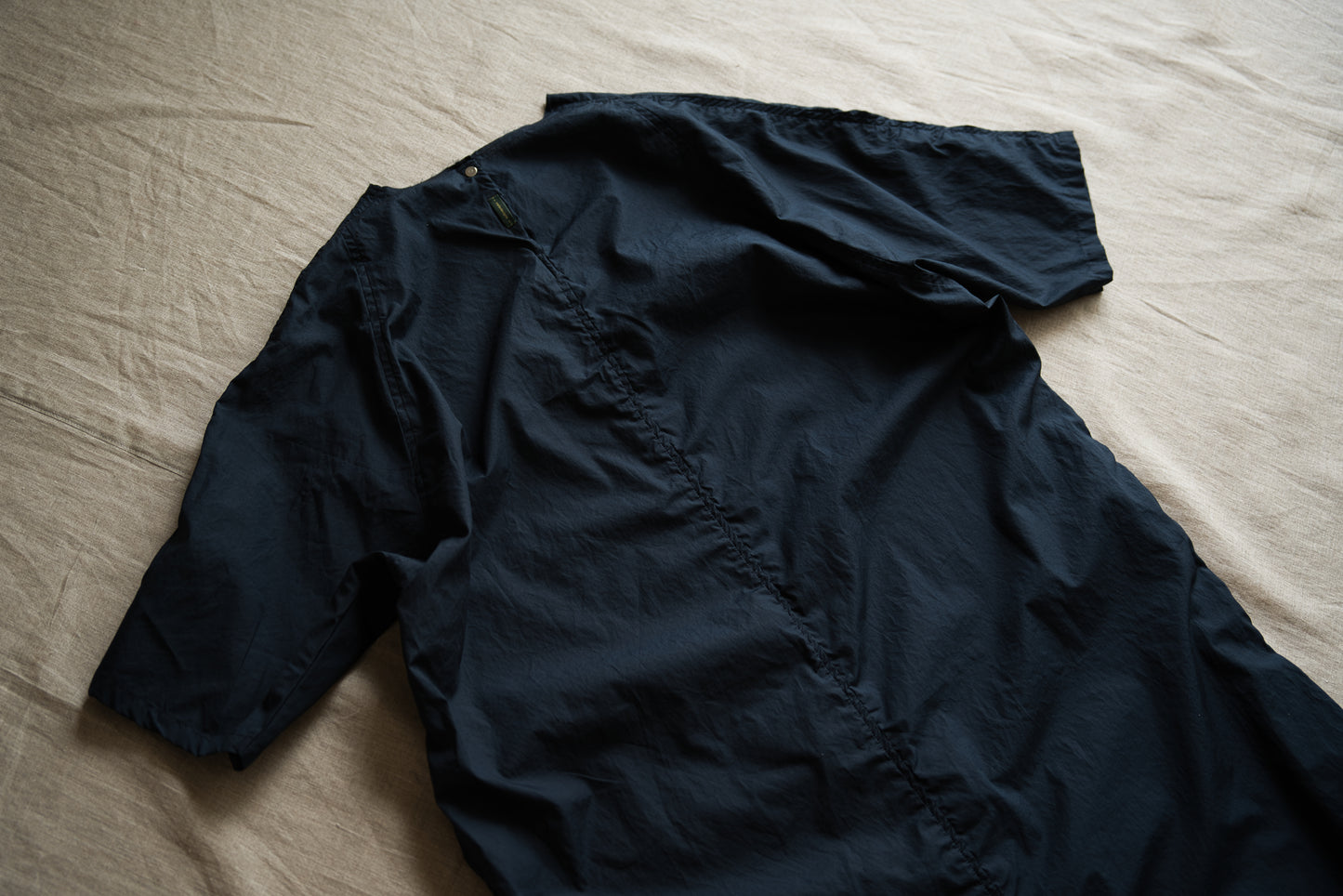 100番手タイプライターワンピース/Superfine cotton dress/Night Navy
