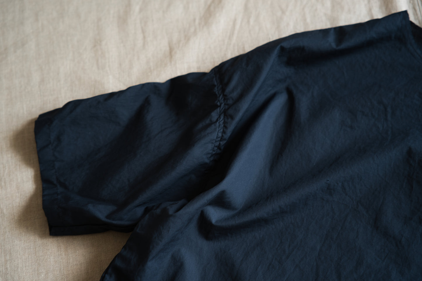 100番手タイプライターTシャツ/Superfine cotton T-shirt/Night Navy