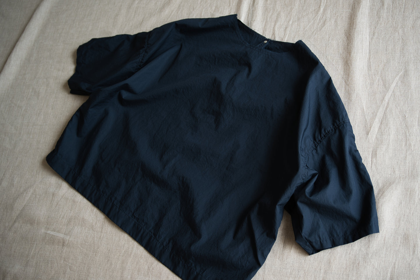100番手タイプライターTシャツ/Superfine cotton T-shirt/Night Navy