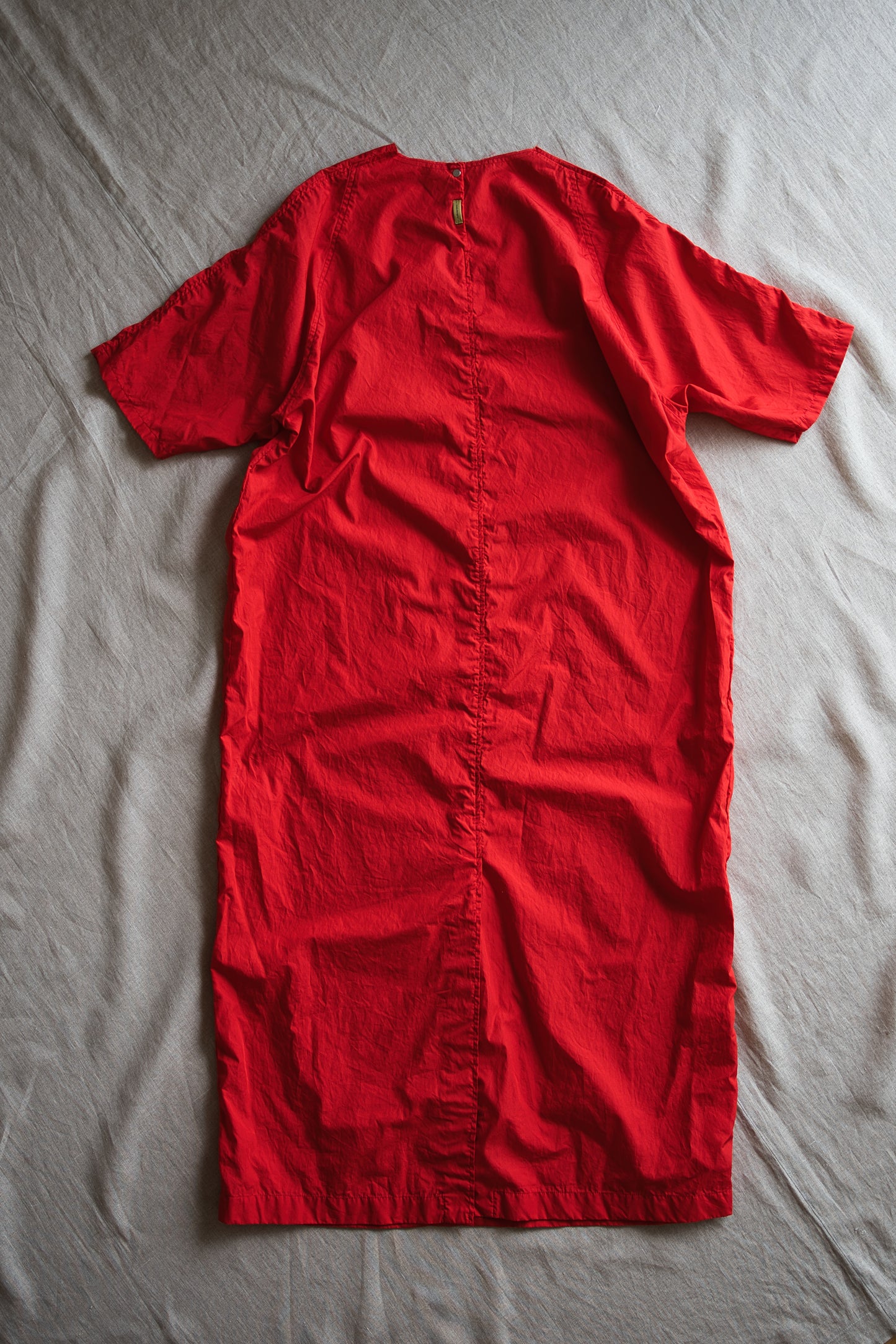 100番手タイプライターワンピース/Superfine cotton dress/Fresh Red
