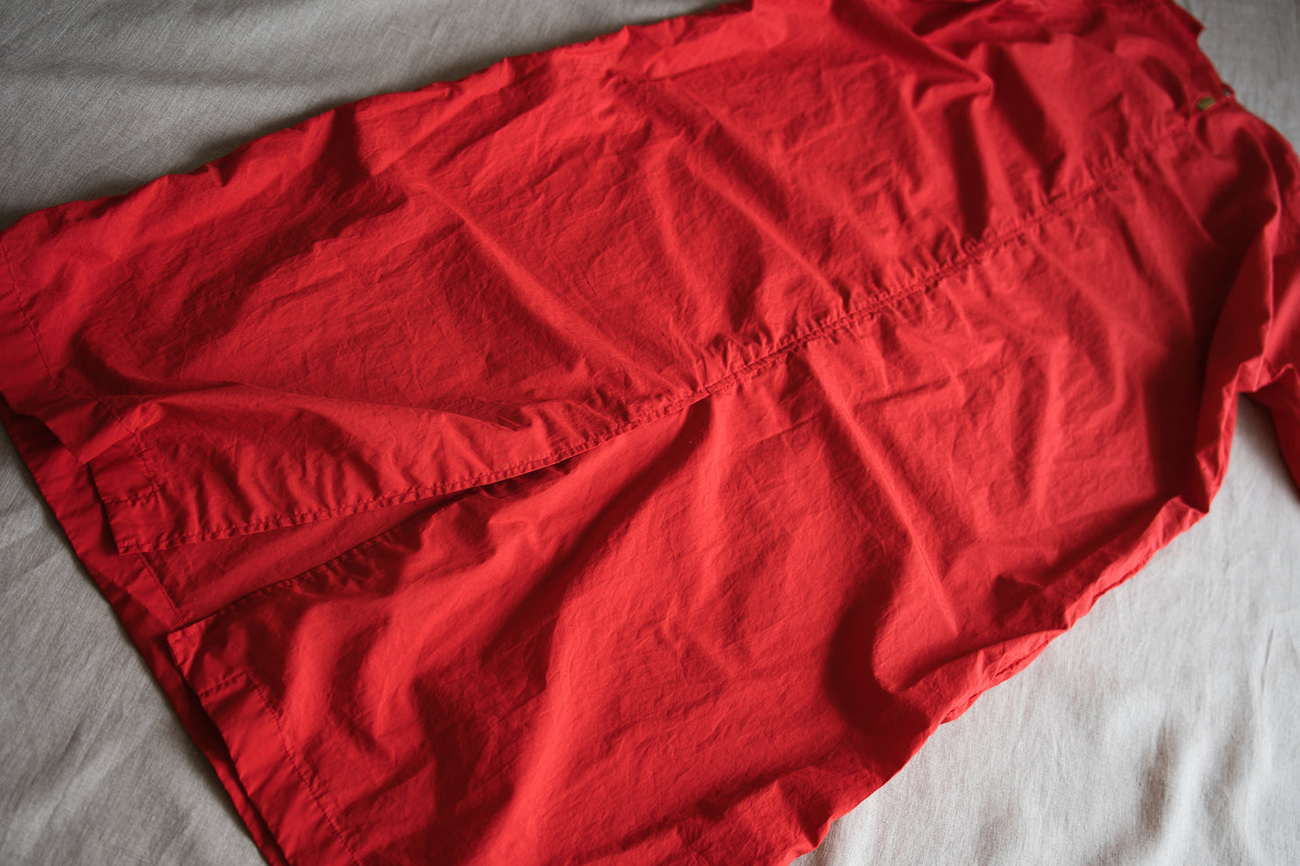 100番手タイプライターワンピース/Superfine cotton dress/Fresh Red