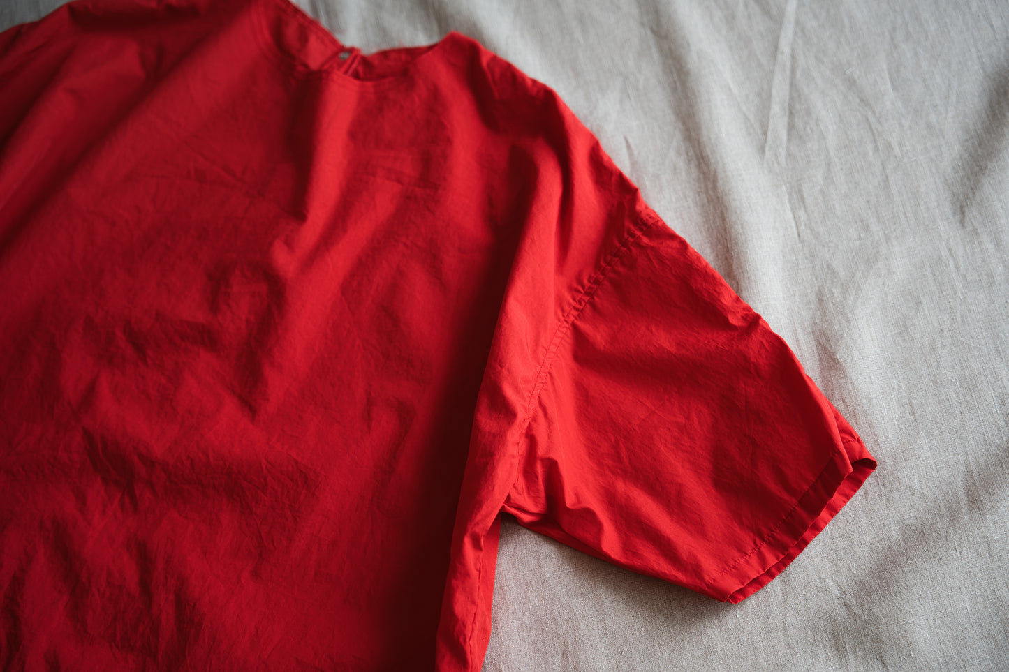 100番手タイプライターTシャツ/Superfine cotton T-shirt/Fresh Red