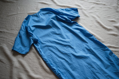 100番手タイプライターワンピース/Superfine cotton dress/Sky Blue