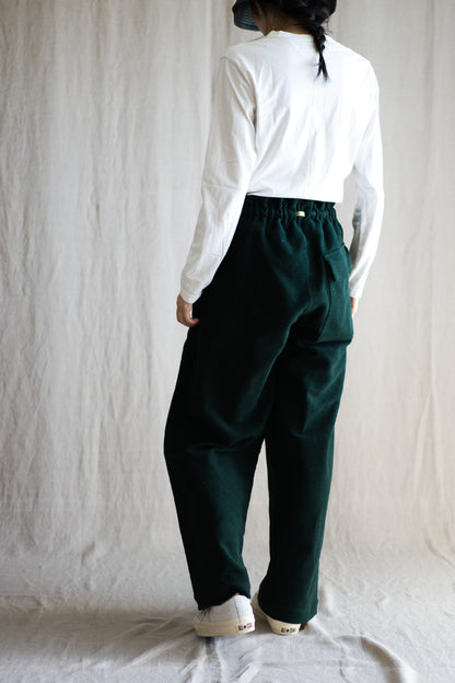 ハード裏毛イージーパンツ/Hard lined loose-fitting pants/Darkgreen-Lightcyan