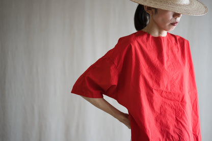 100番手タイプライターTシャツ/Superfine cotton T-shirt/Fresh Red