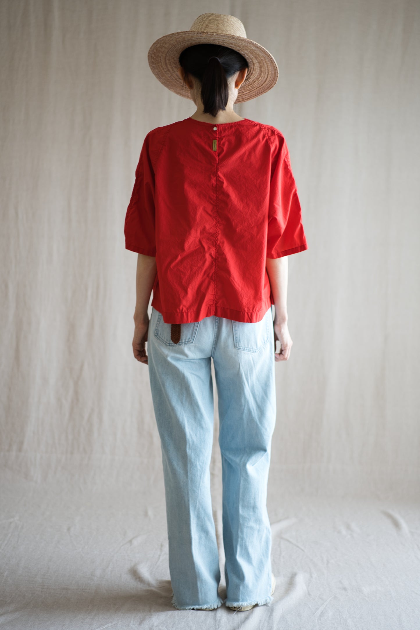 100番手タイプライターTシャツ/Superfine cotton T-shirt/Fresh Red