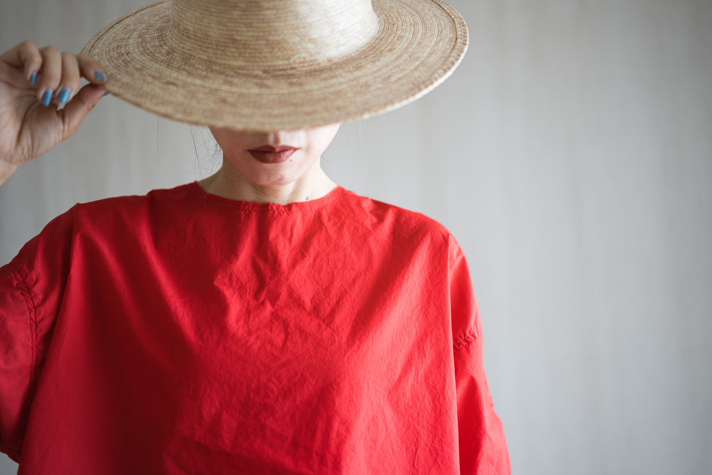 100番手タイプライターTシャツ/Superfine cotton T-shirt/Fresh Red