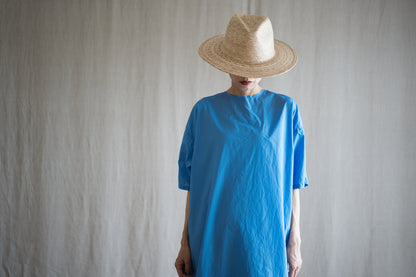100番手タイプライターワンピース/Superfine cotton dress/Sky Blue