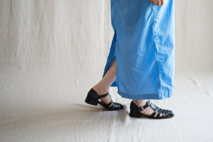 100番手タイプライターワンピース/Superfine cotton dress/Sky Blue