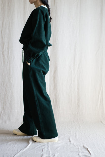 ハード裏毛スウェット/Hard lined sweatshirt/Darkgreen-Lightcyan