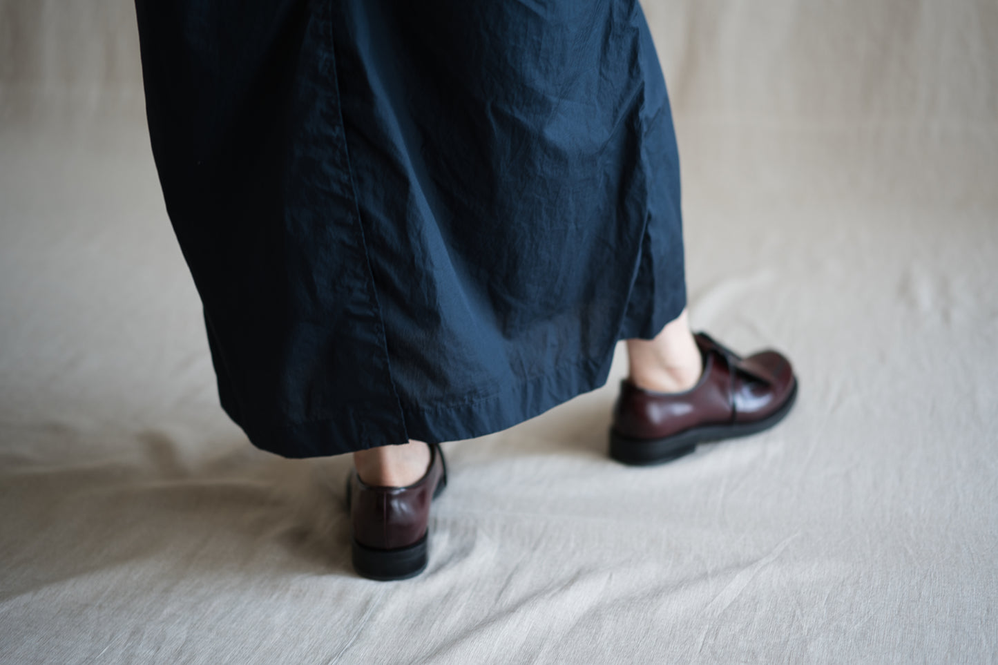 100番手タイプライターワンピース/Superfine cotton dress/Night Navy
