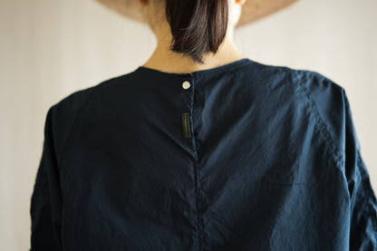 100番手タイプライターワンピース/Superfine cotton dress/Night Navy