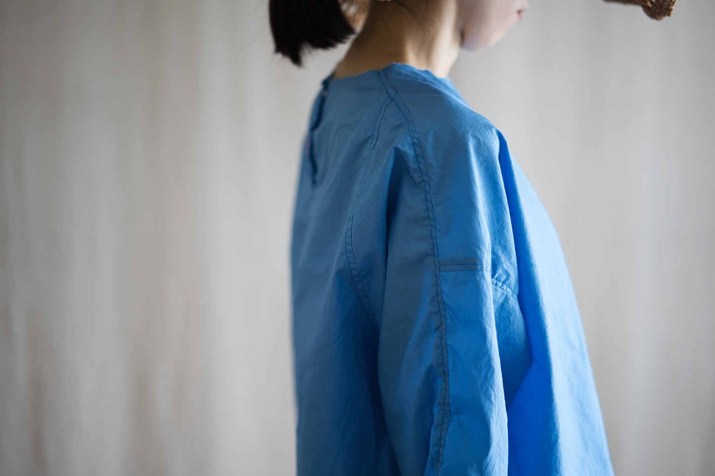 100番手タイプライターTシャツ/Superfine cotton T-shirt/Sky Blue