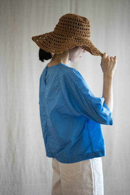 100番手タイプライターTシャツ/Superfine cotton T-shirt/Sky Blue