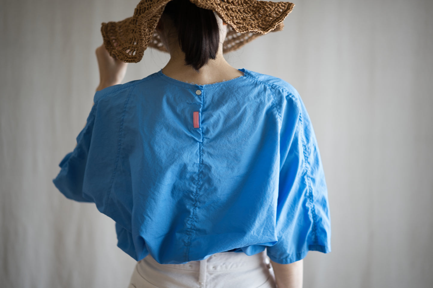 100番手タイプライターTシャツ/Superfine cotton T-shirt/Sky Blue