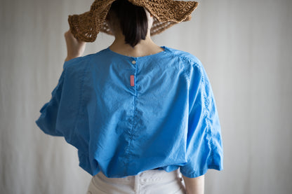 100番手タイプライターTシャツ/Superfine cotton T-shirt/Sky Blue