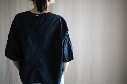 100番手タイプライターTシャツ/Superfine cotton T-shirt/Night Navy