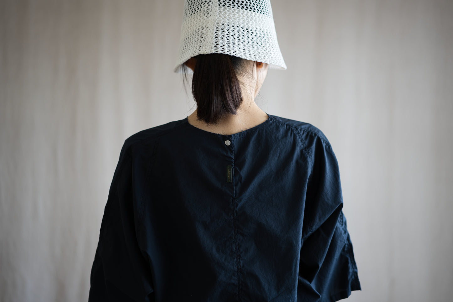 100番手タイプライターTシャツ/Superfine cotton T-shirt/Night Navy