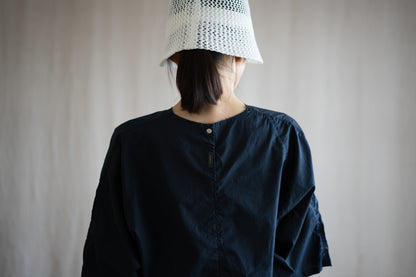 100番手タイプライターTシャツ/Superfine cotton T-shirt/Night Navy