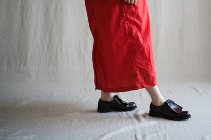 100番手タイプライターワンピース/Superfine cotton dress/Fresh Red