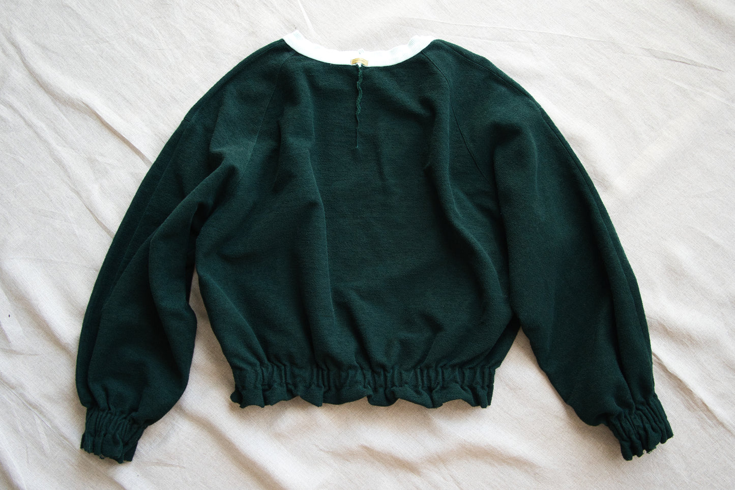 ハード裏毛スウェット/Hard lined sweatshirt/Darkgreen-Lightcyan