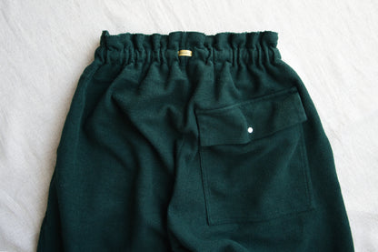 ハード裏毛イージーパンツ/Hard lined loose-fitting pants/Darkgreen-Lightcyan