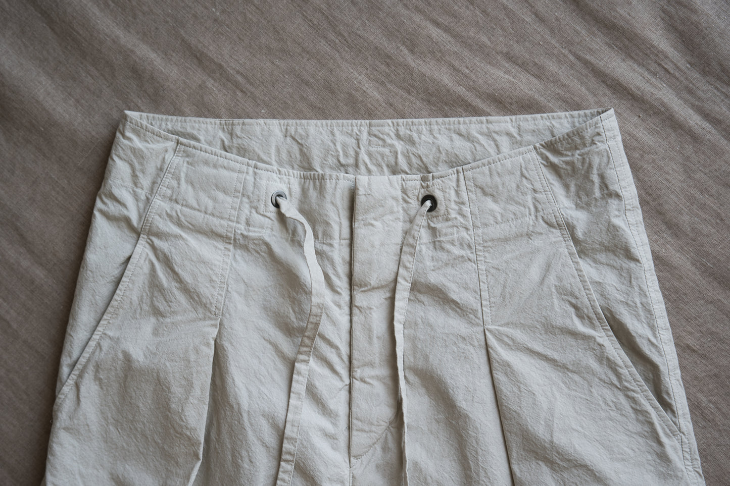 高密度タイプライターコットンパンツ/Typewriter cotton pants/Light Gray