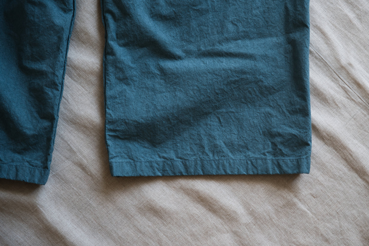 高密度タイプライターコットンパンツ/Typewriter cotton pants/Gray Navy